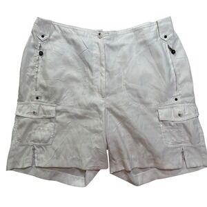 Jamie Sadock White Cargo Shorts Zippers Hardware metal urban unique city‎ summer